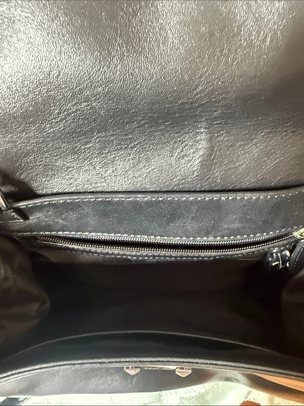 Michael Kors Black Leather Satchel with Silver-Tone Lock